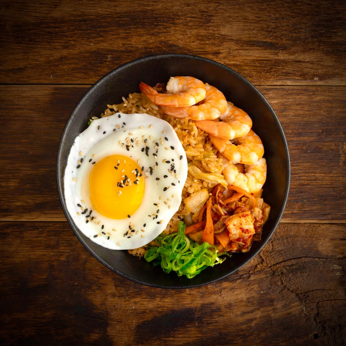 KIMCHI FRIED RICE WITH VEGGIES